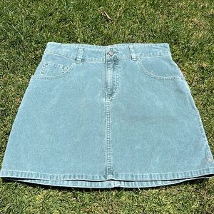 Blue corduroyed skirt